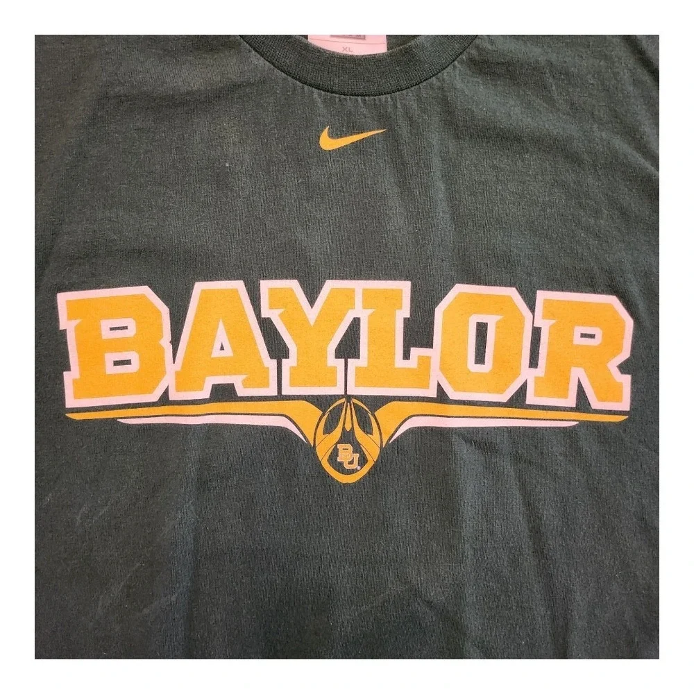 Vintage Nike Team Baylor Bears Center‎ Swoosh Shirt NCAA College Men's XL Y2K